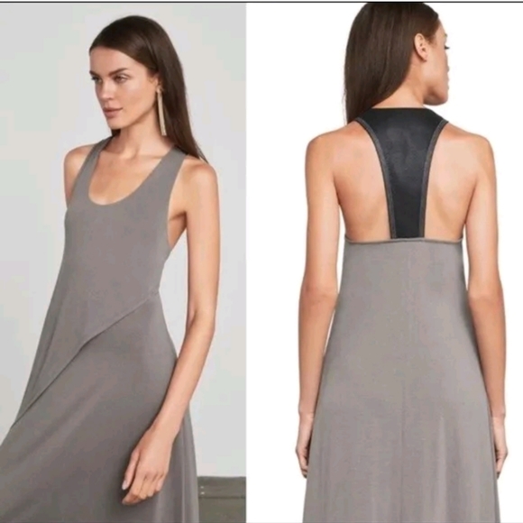 NEW WITH TAGS BCBGMAXAZRIA AUDRA FAUX LEATHER BACK MAXY DRESSD MSRP$198 - Picture 4 of 6